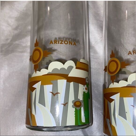 Set of 2 Starbucks ARIZONA YAH Drinking Glass Bottles You Are Here New - Picture 5 of 7